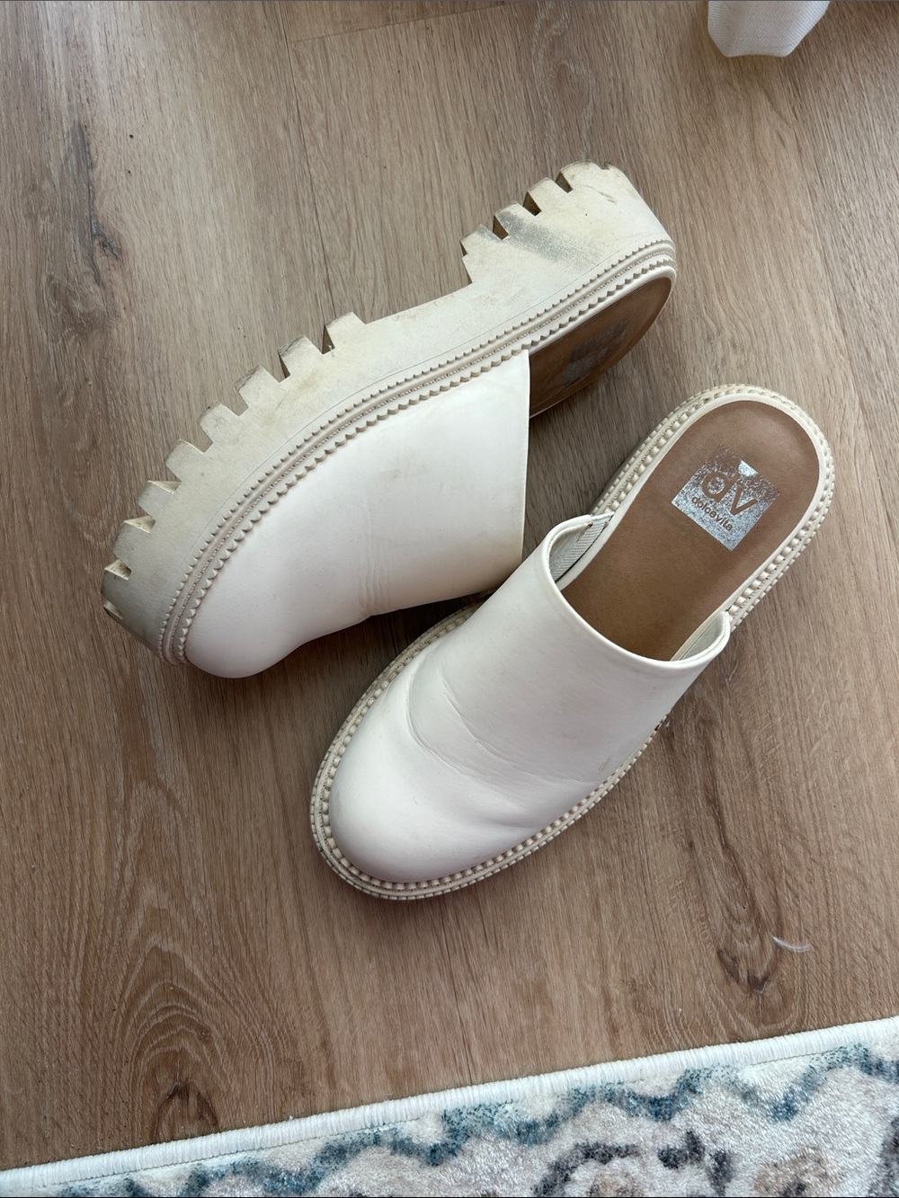 DV by Dolce Vita Cream Platform Clog Mules